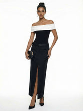 Black & White Off-Shoulder Bardot Top