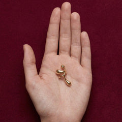Gold Ear Cuff No Piercing Organic Sculptural Cartilage Wrap 18K Plated Gift for Her
