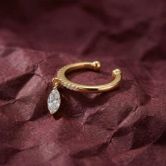 Stud Earrings Crystal Marquis Gold Plated Dainty Everyday Gift for Her