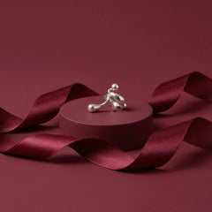 Silver Ear Cuff No Piercing Brass 18K Platinum Plated Sculptural Cartilage Wrap Gift for Her