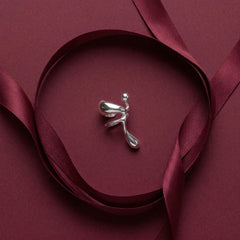 Silver Ear Cuff No Piercing Brass 18K Platinum Plated Sculptural Cartilage Wrap Gift for Her