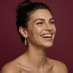 Drop Earrings Brass Gold Plated Sculptural Dangle Statement Asymmetric Modern Gift for Her
