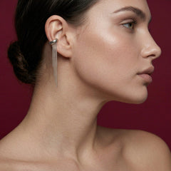 Ear Cuff No Piercing Chain Cascade 18K Platinum Plated Brass Cartilage Wrap Gift for Her