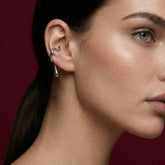 Ear Cuff No Piercing Wave Sculptural Cartilage Wrap 18K Platinum Plated Brass Gift for Her