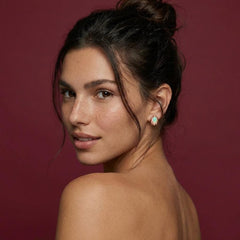 Stud Earrings Fire Opal Rose Gold Plated 925 Sterling Silver October Birthstone Gift for Her