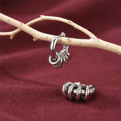 Huggie Hoop Earrings Twisted Croissant 18K Platinum Plated Brass Chunky Small Hoops Gift for Her