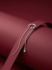 Ear Cuff Silver Chain Tassel Minimalist Cartilage No Piercing Brass Gift for Her