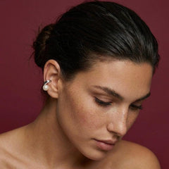 Ear Cuff Pearl No Piercing Silver Plated Minimalist Cartilage Wrap Gift