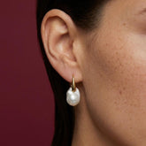 Dangle Earrings Baroque Freshwater Pearl Gold Plated Stud Everyday Gift for Her