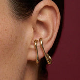 Ear Cuff No Piercing Gold Sculptural Teardrop Wrap Cartilage Statement Gift for Her