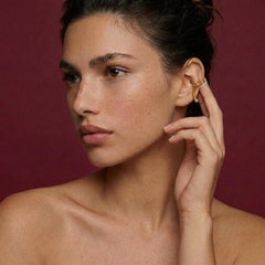 Ear Cuff No Piercing Gold Twisted Sculptural Cartilage Wrap Brass Gold Plated Gift for Her