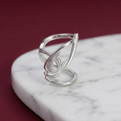 Ear Cuff Swallow Bird Silver Plated Cartilage Wrap No Piercing Sculptural Gift for Her