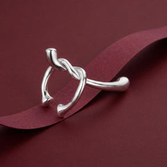 Ear Cuff No Piercing Silver Twisted Sculptural Cartilage Wrap Brass Plated Gift for Her