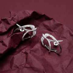 Ear Cuff No Piercing Silver Swallow Bird Flight Wrap Brass Plated Nature Gift for Her