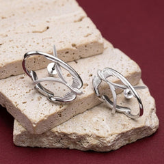 Ear Cuff No Piercing Silver Swallow Bird Flight Wrap Brass Plated Nature Gift for Her