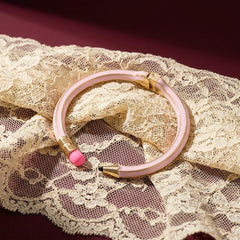 Pink Pencil Bangle Bracelet, Whimsical Cuff for Teachers and Writers, Quirky Stationery Jewelry Gift