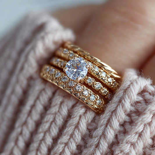 Master Chunky Ring Layering with Delicate Bands | Renude