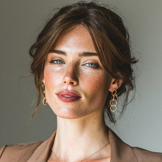 Chic Minimal Gold Hoop Earrings Available Online | Renude