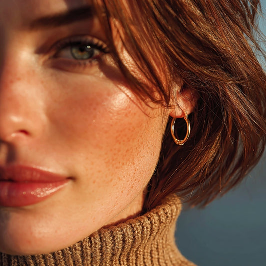 Elevate Your Look: Layer Minimal Gold Hoops | Renude