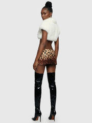Leopard Print Micro Mini Skirt