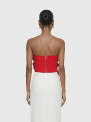 Ruby Blossom Strapless Top