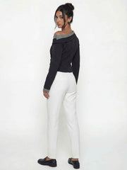 Asymmetrical Off-Shoulder Shirt Jacket