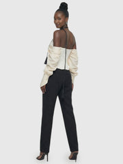 Off-Shoulder Lace-Up Corset Top