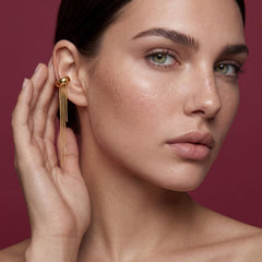 Ear Cuff No Piercing Gold Chain Cascade 18K Plated Brass Cartilage Wrap Gift for Her