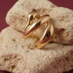 Gold Ear Cuff No Piercing — Sculptural Cartilage Wrap | Everyday Statement Jewelry