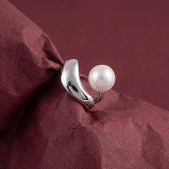 Ear Cuff Pearl No Piercing Silver Plated Minimalist Cartilage Wrap Gift