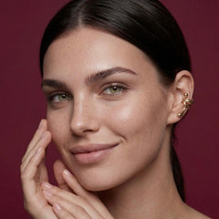 Gold Ear Cuff No Piercing Organic Sculptural Cartilage Wrap 18K Plated Gift for Her