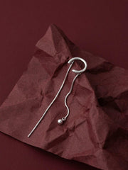 Ear Cuff Silver Chain Tassel Minimalist Cartilage No Piercing Brass Gift for Her