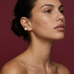 Ear Cuff Pearl Gold Plated No Piercing Wavy Sculptural Minimalist Gift For Her