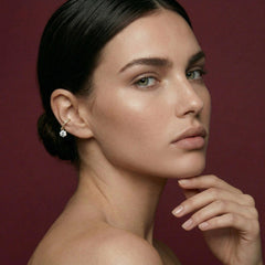 Ear Cuff No Piercing Crystal Dangle Gold Plated Minimalist Cartilage Wrap Gift