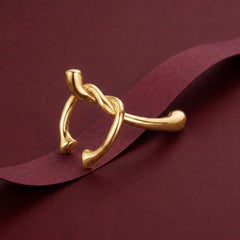 Ear Cuff No Piercing Gold Twisted Sculptural Cartilage Wrap Brass Gold Plated Gift for Her