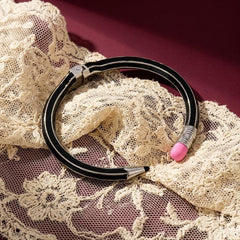 Black Pencil Cuff Bracelet — Quirky Teacher Gift, Novelty Jewelry for Writers, Artists & Creative