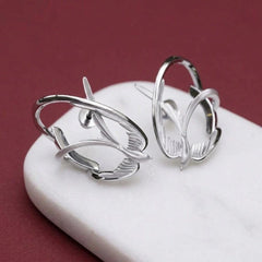 Ear Cuff No Piercing Silver Swallow Bird Flight Wrap Brass Plated Nature Gift for Her